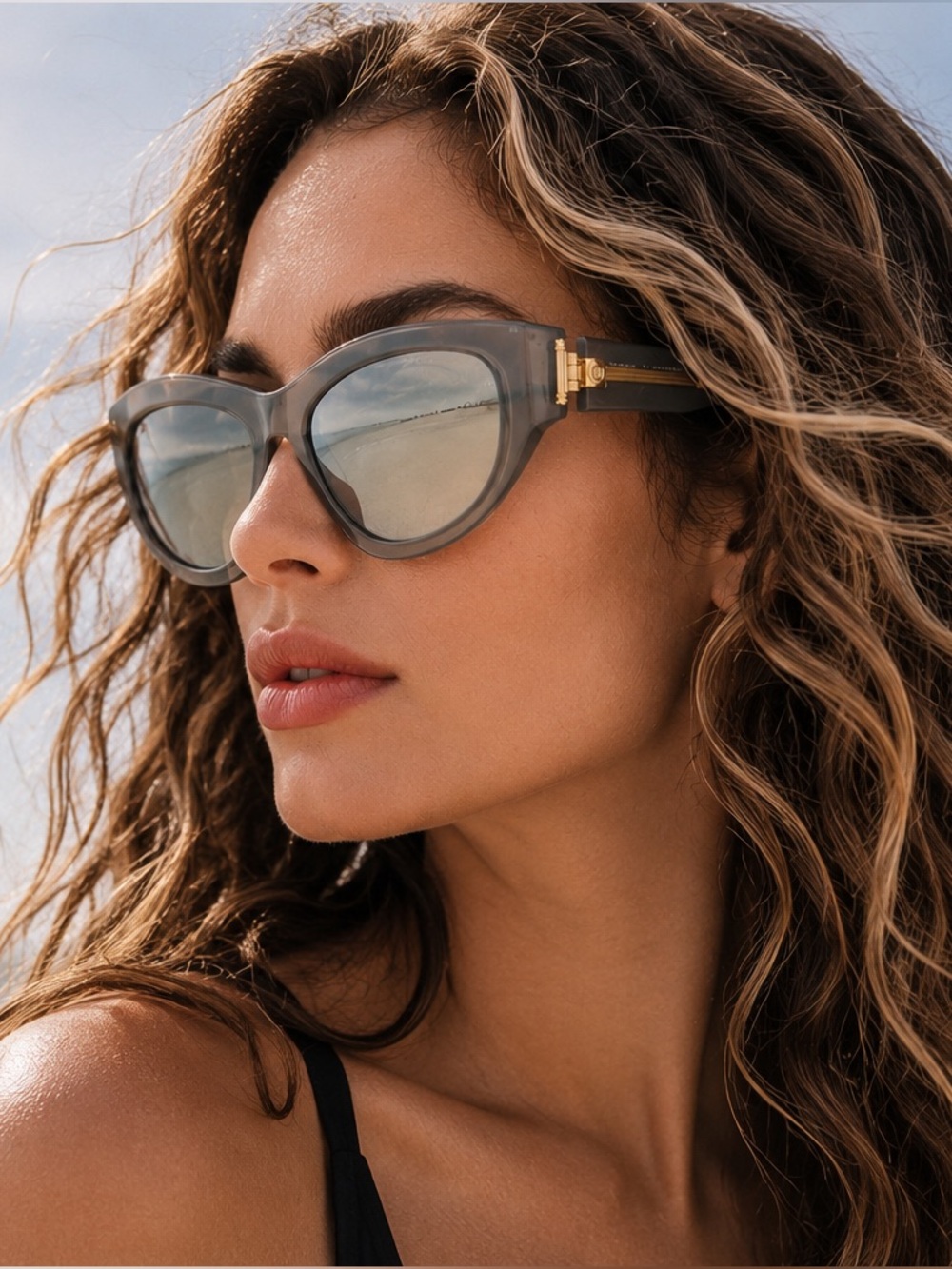 $900 🔥current season! Balmain B-Escape sunglasses mirrored